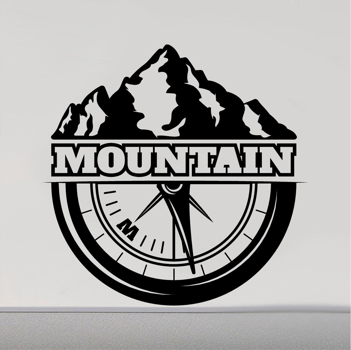 Mountain Compass RV Door Decal Sticker for Adventurers