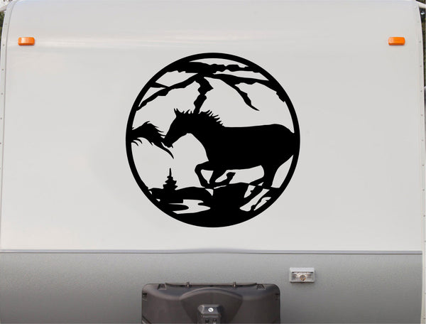 Mountain Horses Trailer Equestrian Decals Horse Stickers HC3