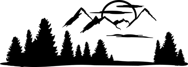 Mountain Pines Decal Camper Motor Home RV Sticker Front End Cap