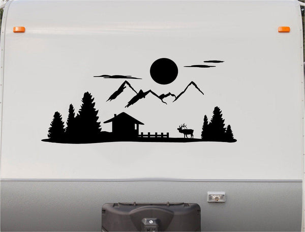 Camper RV Decals Mountains Replacement Decal Trailer Motorhome Sticker