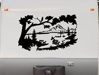 Mountains Lake Pine Tree RV Camper Vinyl Decal Sticker  Scene  2