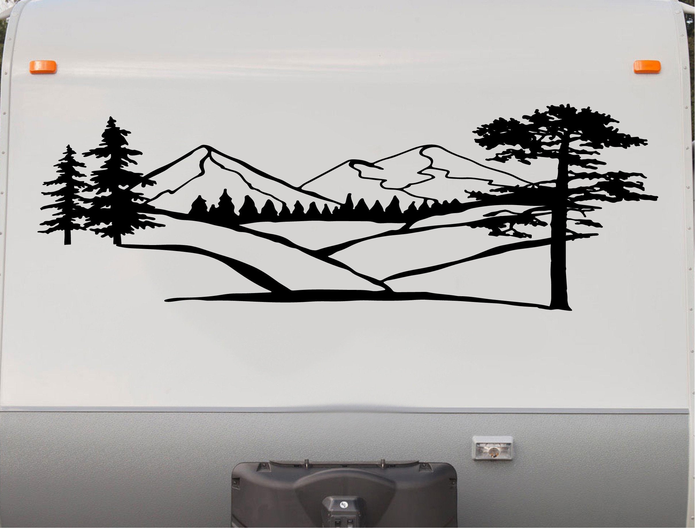 Mountains RV Trailer Decal Stickers for Campers, image size:2418x1836