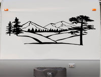 Mountains RV Camper Replacement Decal Scene Trailer Stickers CT13