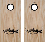 StickerChef Mullet Cornhole Board Decals Bean Bag Toss Sticker Fish