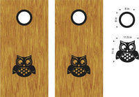 Owl Animal Cornhole Board Vinyl Decal Sticker