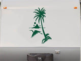 Palm Tree Crane RV Camper Vinyl Decal Sticker  Scene