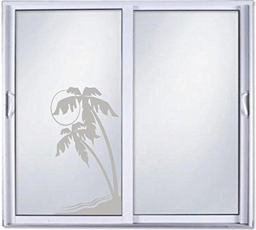 Palm Tree DIY Etched Glass Vinyl Privacy Film Glass Door