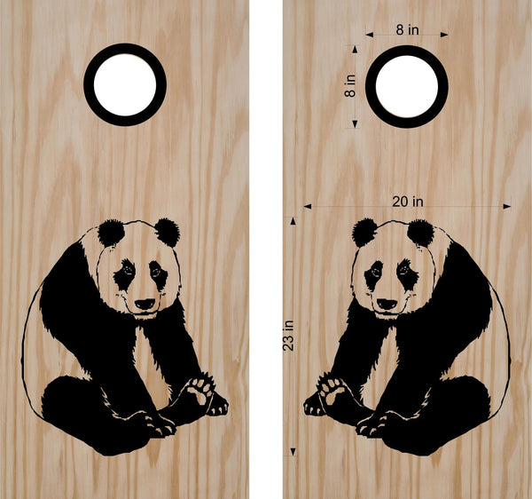StickerChef Panda Bear Cornhole Board Decals Bean Bag Toss Sticker