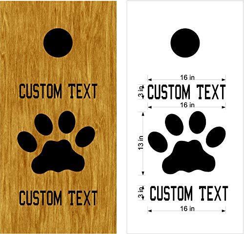 Paw Print Tigers Mascot Sports Team Cornhole Board Decals Stickers Both Boards