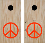 Peace Symbol Love Cornhole Board Vinyl Decal Sticker