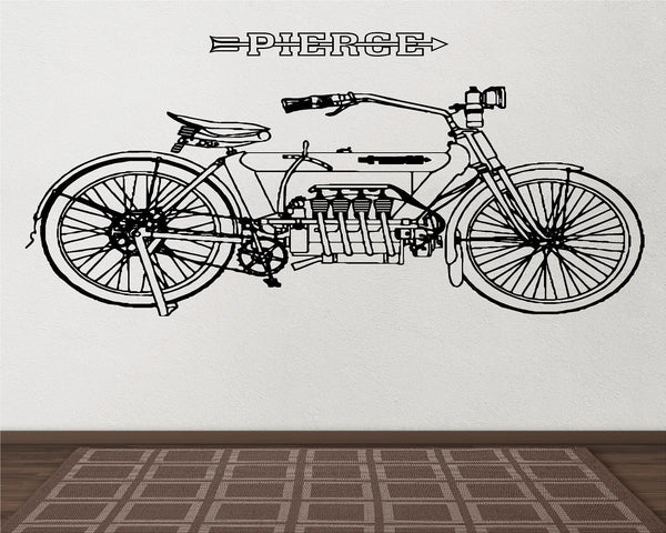 Arrow Motorcycle  Wall Decals Stickers Man Cave Boys Room Décor