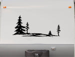 Pine Trees and Mountains Decal RV Camper Motor Home Sticker Mountain Scene