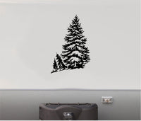 Pine Trees RV Camper Replacement Decal Scene Trailer Stickers TTC04