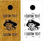 Pirates Mascot Sports Team Cornhole Board Decals Stickers Both Boards