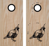 Quail Cornhole Board Decals Bean Bag Toss Sticker