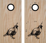 Quail Cornhole Board Decals Bean Bag Toss Sticker