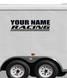 StickerChef Racing Decal Team Name Trailer  Vinyl Decal Custom Text Trailer Sticker YN02