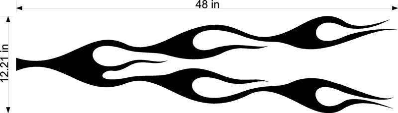 Racing Flames Auto Truck Boat Car Stickers Decals Side Sets EZ353