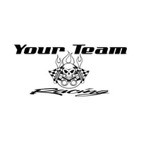 Racing Team Name Trailer Decal Vinyl Sticker Custom Text Trailer Sticker YT110