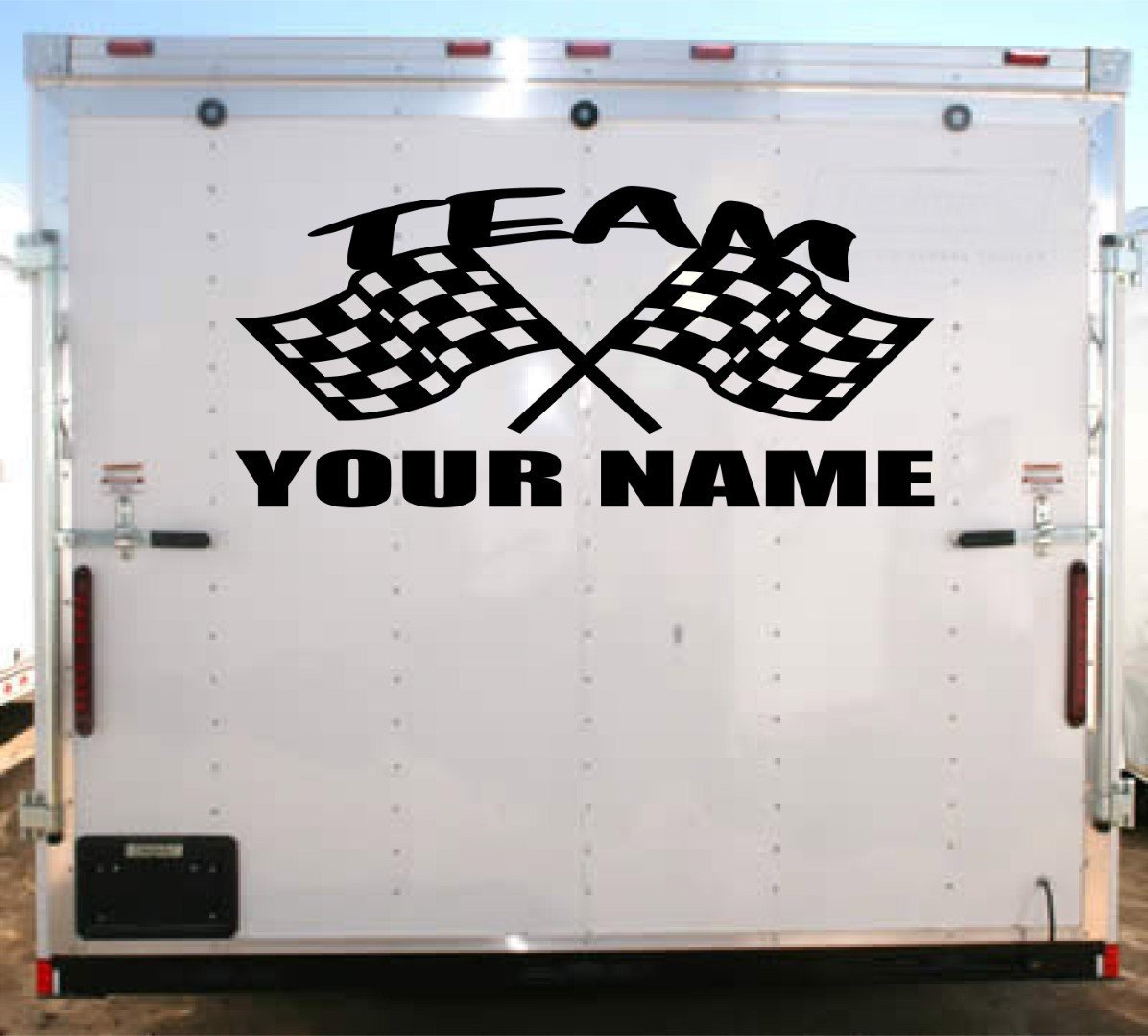 Custom Racing Trailer Vinyl Decal Sticker for Team Name