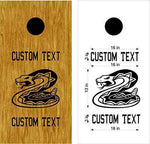 Rattle Snakes Mascot Sports Team Cornhole Board Decals Stickers Both Boards