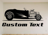 Rocking Hot Rod Car Wall Decal - Auto Wall Mural - Vinyl Stickers - Boys Room Decor