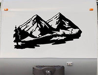 Rocky Mountains RV Camper Vinyl Decal Sticker  Scene