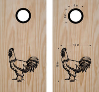 Rooster Cornhole Board Decals Bean Bag Toss Sticker Animal