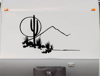 RV Camper Vinyl Decal Sticker  Cactus Desert Scene
