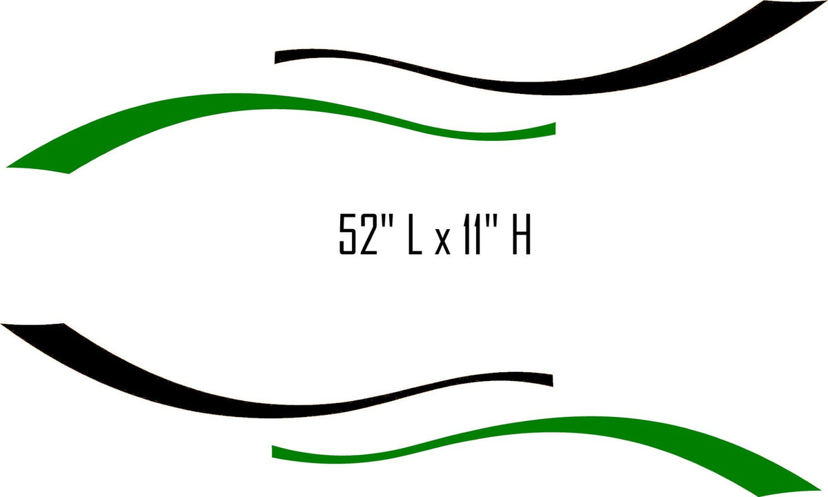 Stylish Swoosh Swish Decals for RVs and Boats