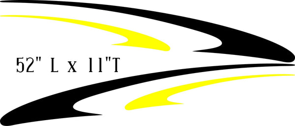 Swoosh Design Camper Decals for RVs and Boats - Main Image