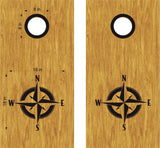 Sailing Nautical Compass Cornhole Board Vinyl Decal Sticker
