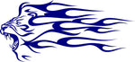 Lion Roar Flame Decal for Auto Truck or Boat - Bold Sticker Design AF04