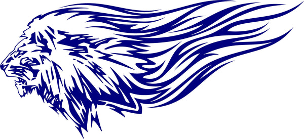 Lion Mane Flame Decal for Cars Trucks and Boats - AF14 Design