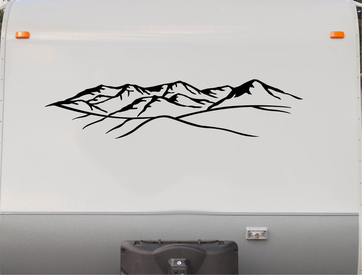 Mountain Scene RV Decals for Custom Camper Style