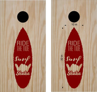 Shaka Surf Board Cornhole Decal Sticker Ocean Bean Bag Toss Game