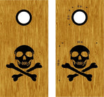Skull and Cross Bones Cornhole Board Decals Flag Stickers SK03B