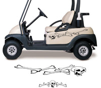 Skull Bones Skeleton Golf Cart Accessories Decals