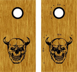 Skull Skulls Cornhole Board Decals Flag Stickers SK08