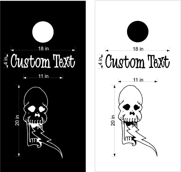 Skull Skulls Cornhole Board Decals Flag Stickers SK11