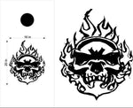Skull Skulls Cornhole Board Decals Flag Stickers SK24