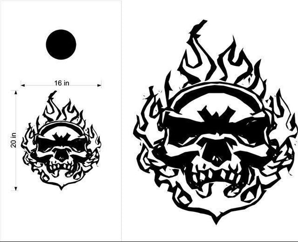 Skull Skulls Cornhole Board Decals Flag Stickers SK24