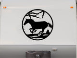 Solo Horse Running Trailer Equestrian Decals Horses Stickers HC1