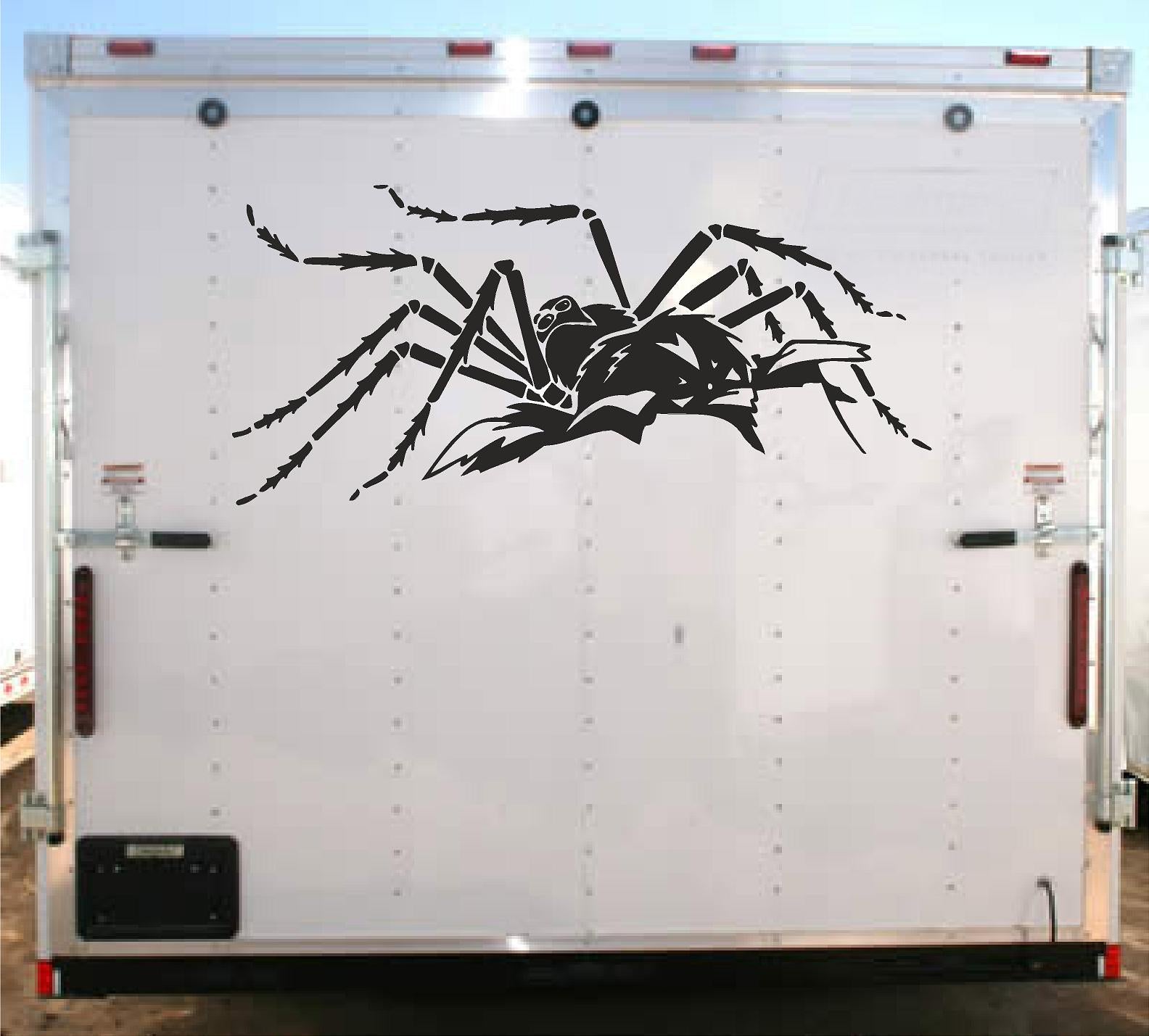 The Decal Guru Black Widow Spider Auto Decalcomania