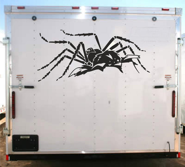 Black Widow Spider Decals Racing Trailer Vinyl Decal Toy Hauler Sticker
