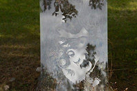 Squirrel Branch Flowers DIY Etched Glass Vinyl Privacy