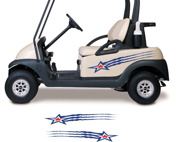 Stars and Stripes USA Side By Side ATV Golf Cart Decals Accessories Go Kart Stickers GC304