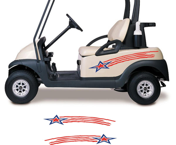 Stars and Stripes USA Side By Side ATV Golf Cart Decals Accessories Go Kart Stickers GC306