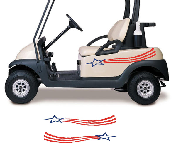 Stars and Stripes USA Side By Side ATV Golf Cart Decals Accessories Go Kart Stickers GC307