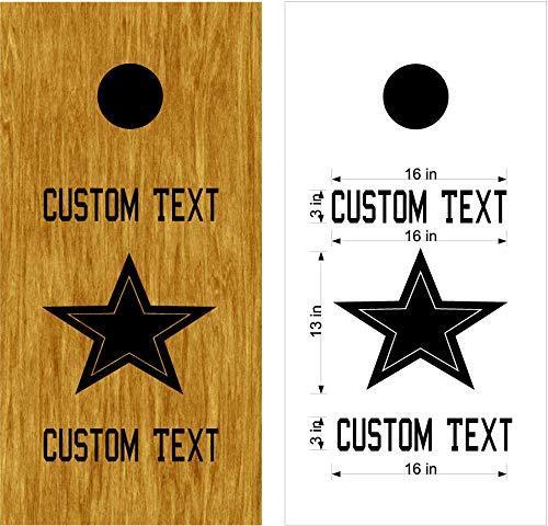 Stars Mascot Sports Team Cornhole Board Decals Stickers Both Boards